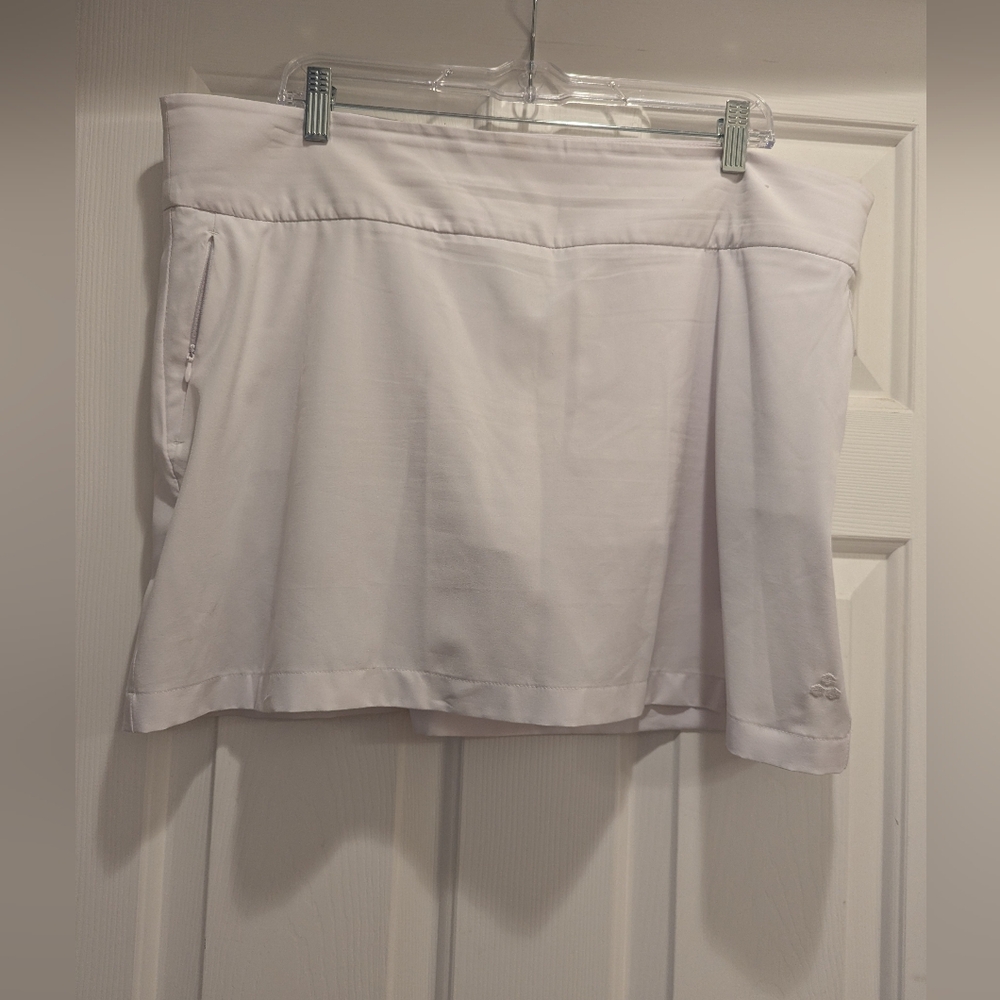 Tek Gear White Skort Size XL Golf Pickleball Tennis *EUC